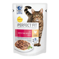 PERFECT FIT влажный корм Adult для взрослых кошек с курицей 85 г