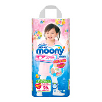 MOONY подгузники-трусики для девочек XXL (13 - 25 кг) 26 шт