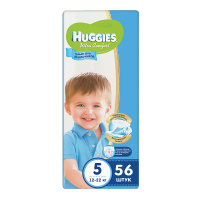 HUGGIES подгузники Ultra Comfort для мальчиков 5 (12-22кг) 56 шт