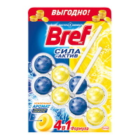 BREF туалетный блок Сила-Актив лимонная свежесть 2 шт