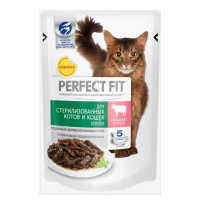PERFECT FIT влажный корм для кошек Sterile с Говядиной (соус) 85 г
