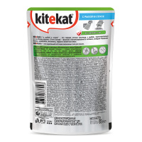 KITEKAT влажный корм для кошек с рыбой в соусе 85 г