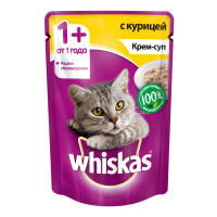 WHISKAS крем-суп для взрослых кошек с курицей 85 г