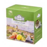 Ahmad Tea Citrus Sorbet зеленый чай с грейпфрутом и лимоном, 20 пирамидок