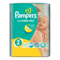 PAMPERS подгузники New Baby 2 (3 - 6 кг) 17 шт