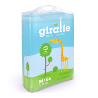 LOVULAR трусики-подгузники Giraffe M (6-10 кг) 56 шт