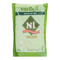 N1 наполнитель Naturel Зеленый Чай для кошачьего туалета комкующийся 4,5 л