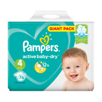 PAMPERS подгузники Active Baby 4 (8 - 14 кг) 76 шт