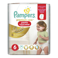 PAMPERS подгузники-трусики Premium Care 6 (16+ кг) 19 шт