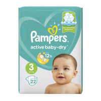 PAMPERS подгузники Active Baby 3 (5 - 9 кг) 22 шт