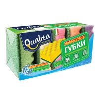 QUALITA губки кухонные Bubble Еffect 5 шт