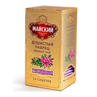 МАЙСКИЙ чай Душистый Чабрец черный ароматизированный чай в сашетах 25 шт
