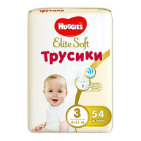 HUGGIES трусики-подгузники Elite Soft 3 (6-11кг) 54 шт
