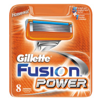 GILLETTE Cменные кассеты для бритья FUSION Power 8 шт