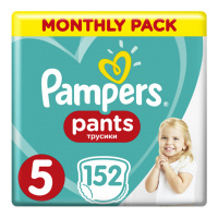 PAMPERS подгузники-трусики Pants 5 (12 - 17 кг) 152 шт