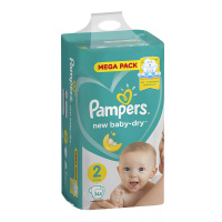 PAMPERS подгузники New Baby 2 (4 - 8 кг) 144 шт