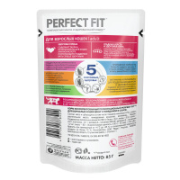 PERFECT FIT влажный корм Adult для взрослых кошек с говядиной 85 г