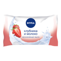 NIVEA туалетное мыло Клубника и Молоко 90 г