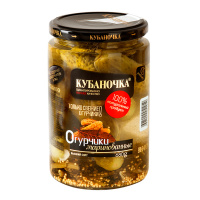 КУБАНОЧКА огурцы маринованые 9-11 см 680 мл