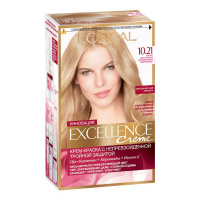 LOREAL крем-краска для волос Excellence 10.21 Светло-светло русый перламутровый осветляющий