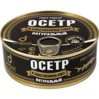 ECOFOOD Осетр в собственном соку 240 г