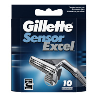 GILLETTE сменные кассеты для бритья Sensor Excel 10 шт