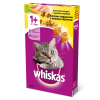 WHISKAS подушечки с нежным паштетом Аппетитное ассорти с курицей и индейкой 0,35 кг