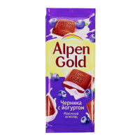 ALPEN GOLD шоколад молочный Черника с йогуртом 90 г