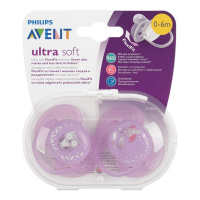 AVENT пустышка силиконовая ортодонтическая Ultra Soft SCF227/20 (0-6 месяцев) 2 шт