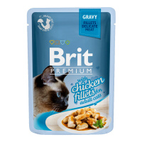 BRIT Premium влажный корм для кошек Курица (соус) 85 г