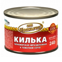 ОТ ИВАНЫЧА килька черноморская неразделанная в томатном соусе 240 г