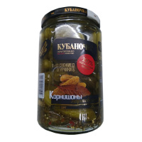 КУБАНОЧКА огурцы маринованые Корнишоны 1-4 см 0,36 кг