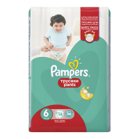 PAMPERS подгузники-трусики Pants 6 (16+ кг) 14 шт