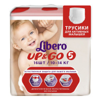 LIBERO подгузники-трусики Up & Go 5 (10 - 14 кг) 16 шт