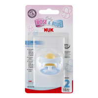NUK пустышка латексная ортодонтическая Rose & Blue (6-18 месяцев) голубая 1 шт