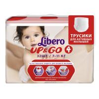 LIBERO подгузники-трусики Up & Go 4 (7 - 11 кг) 32 шт