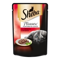 SHEBA влажный корм для кошек Pleasure из говядины и ягненка 85 г