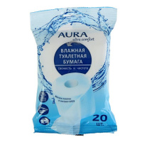 AURA влажная туалетная бумага Ультра Комфорт 20 шт
