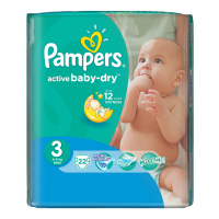PAMPERS подгузники Active Baby 3 (4 - 9 кг) 22 шт