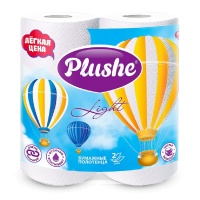 PLUSHE бумажные полотенца Light 2 слоя белые 2 шт