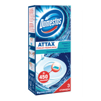 DOMESTOS стикер для очищения унитаза Attax Морская Свежесть 1 шт