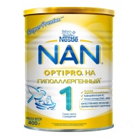 NAN молочная смесь Гипоаллергеный 1 с рождения 400 г