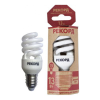 РЕКОРД лампа энергосберегающая А60 25W Е27 2700К