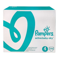 PAMPERS подгузники Active Baby 4 (8 - 14 кг) 174 шт