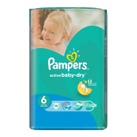 PAMPERS подгузники Active Baby 6 (15+ кг) 16 шт