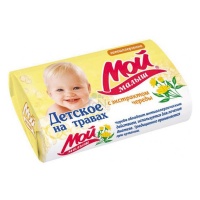 МОЙ МАЛЫШ мыло детское 0+ с экстрактом Череды 100 г