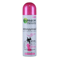 GARNIER антиперспирант аэрозольный Невидимый Черное Белое Цветное женский 150 мл