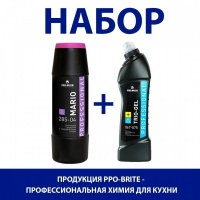 PRO_BRITE Чистящее средство Mario. 0,4 л + Чистящий и отбеливающий гельTrio-Gel, 0,75 л, шт