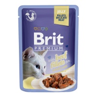 BRIT Premium влажный корм для кошек Говядина (желе) 85 г