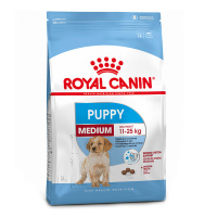 ROYAL CANIN сухой корм Medium Puppy для щенков средних пород в возрасте от 2 до 12 месяцев 3+1 кг